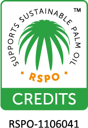 RSPO CREDITS mark ensuring that Saraya supports the RSPO